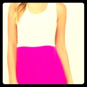 TOBI hot pink mini racer back dress